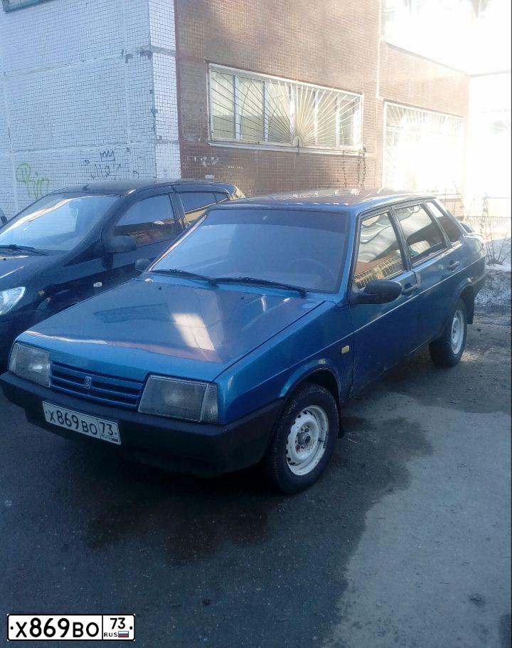 Фото автомобиля LADA 2109 SAMARA, 1997 — госномер Х869ВО73. Цвет: АКВАМАРИН