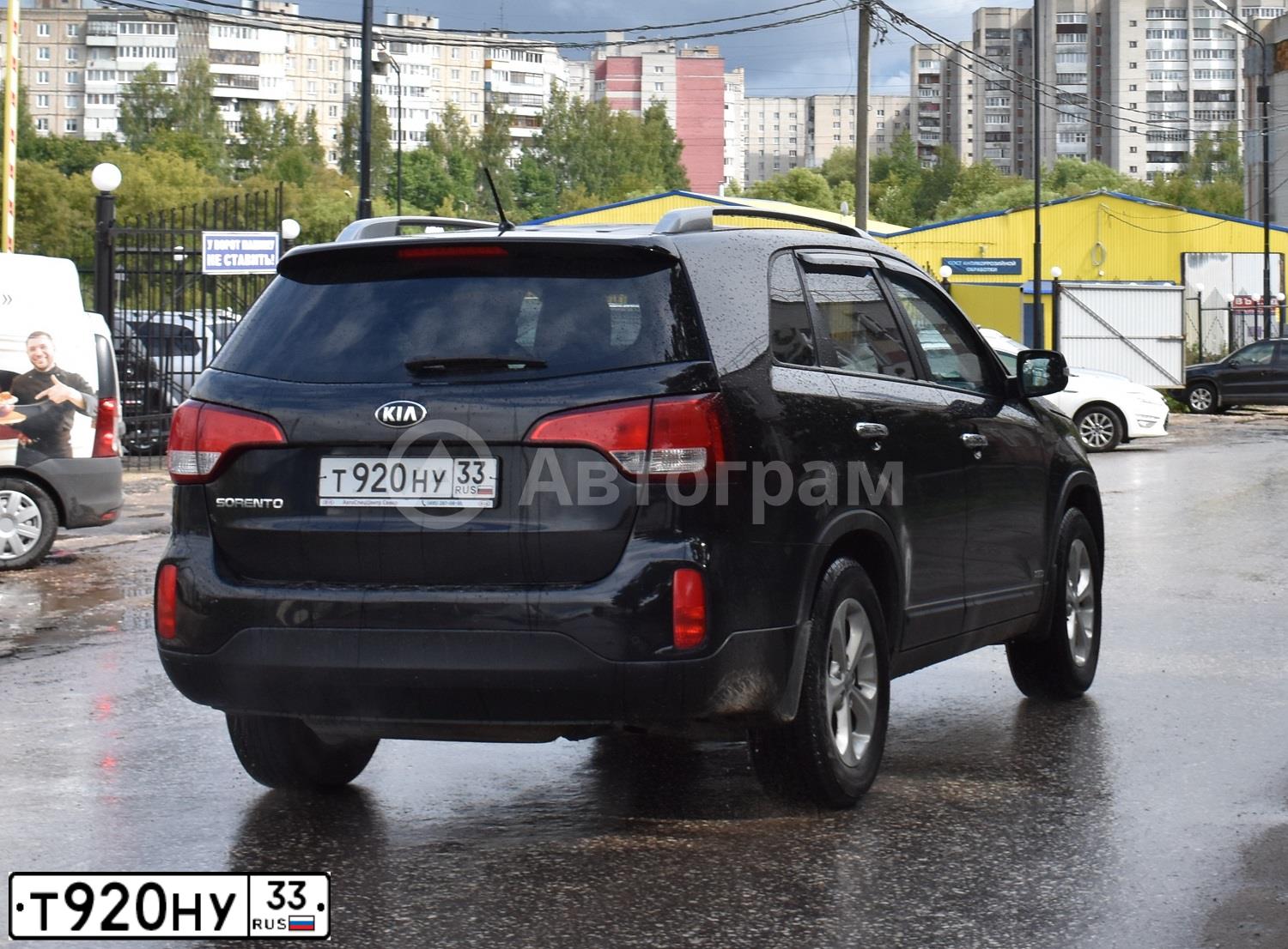 Фото автомобиля KIA SORENTO, 2013 — госномер Т920НУ33. Цвет: ЧЕРНЫЙ