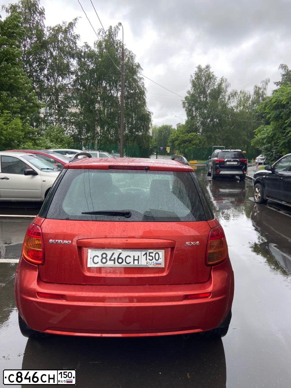 Фото автомобиля SUZUKI SX 4, 2008 — госномер В201ВО92. Цвет: Оранжевый