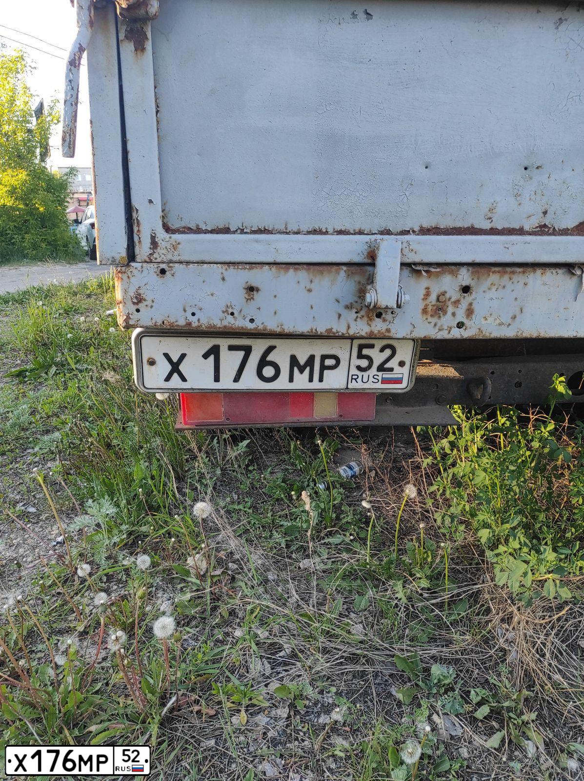 Фото автомобиля GAZ 3302 EL, 1999 — госномер Х176МР52. Цвет: СВЕТЛО-СЕРЫЙ