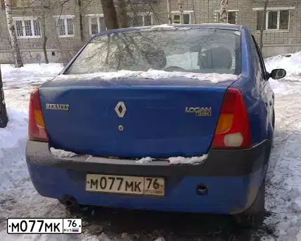 Фото автомобиля RENAULT LOGAN, 2006 — госномер Н264ОН193. Цвет: синий