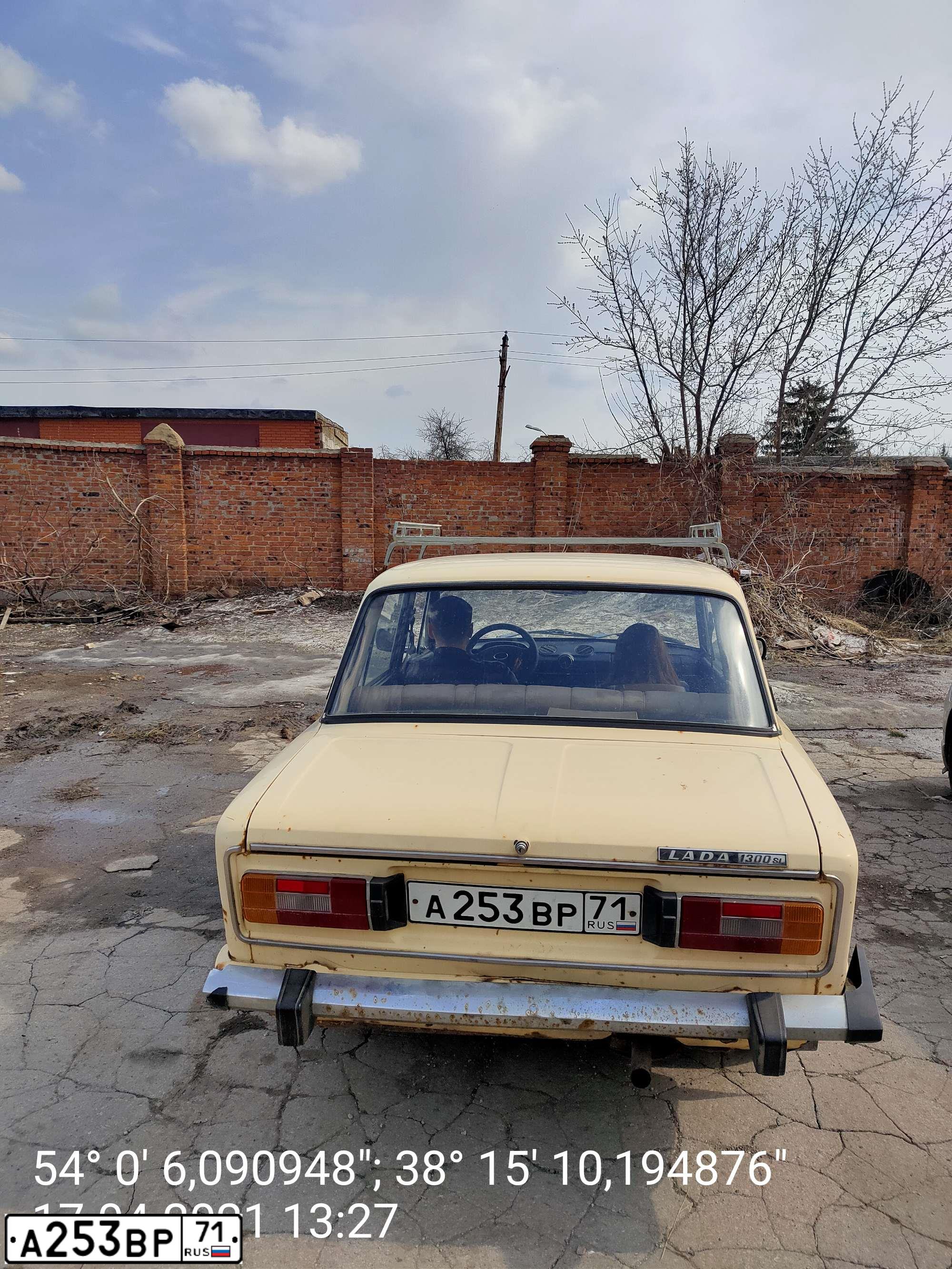 Фото автомобиля LADA 2106, 1987 — госномер А253ВР71. Цвет: ЖЕЛТЫЙ