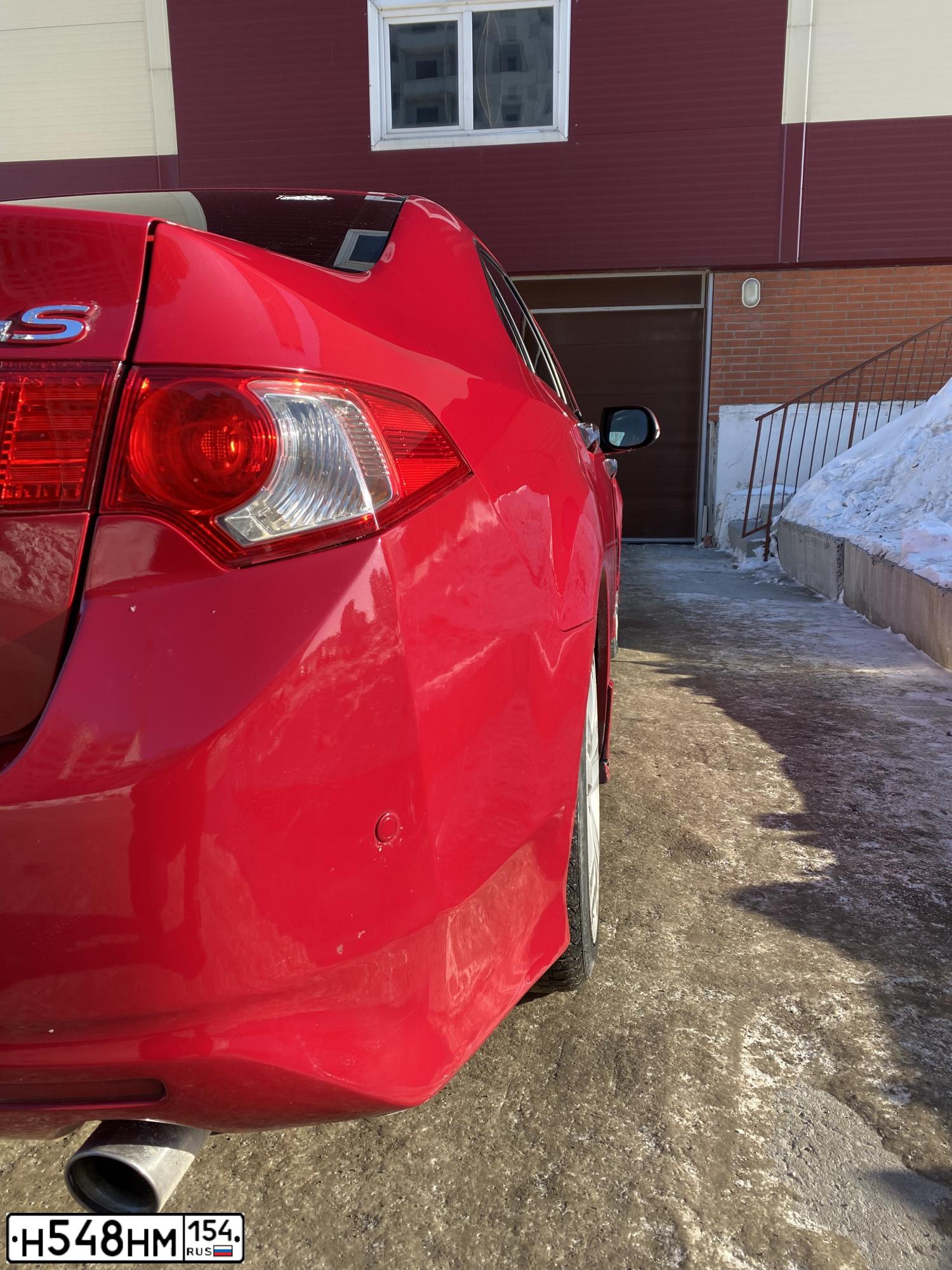Фото автомобиля HONDA ACCORD, 2008 — госномер М011АХ123. Цвет: Красный