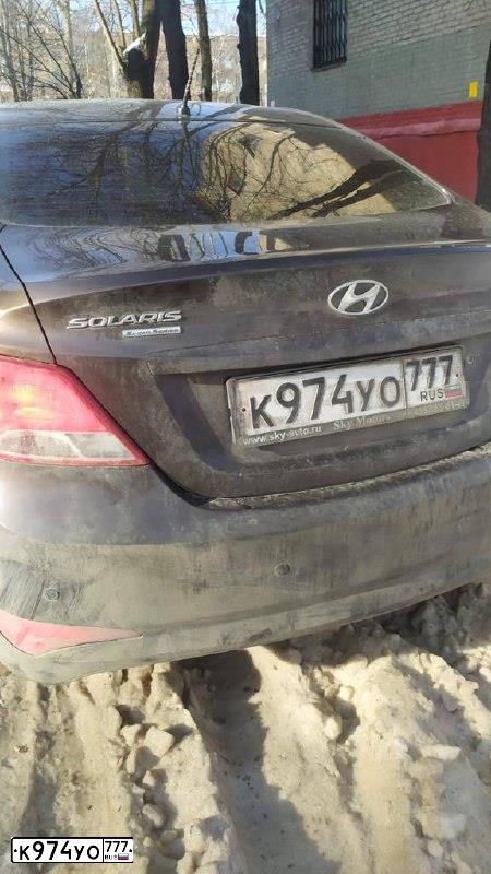 Фото автомобиля HYUNDAI SOLARIS, 2016 — госномер О286МС761. Цвет: Коричневый