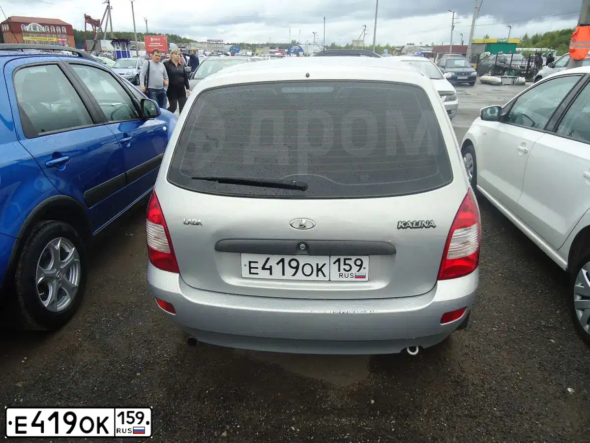 Фото автомобиля LADA 1117 KALINA, 2011 — госномер А701УР159. Цвет: Серебристый