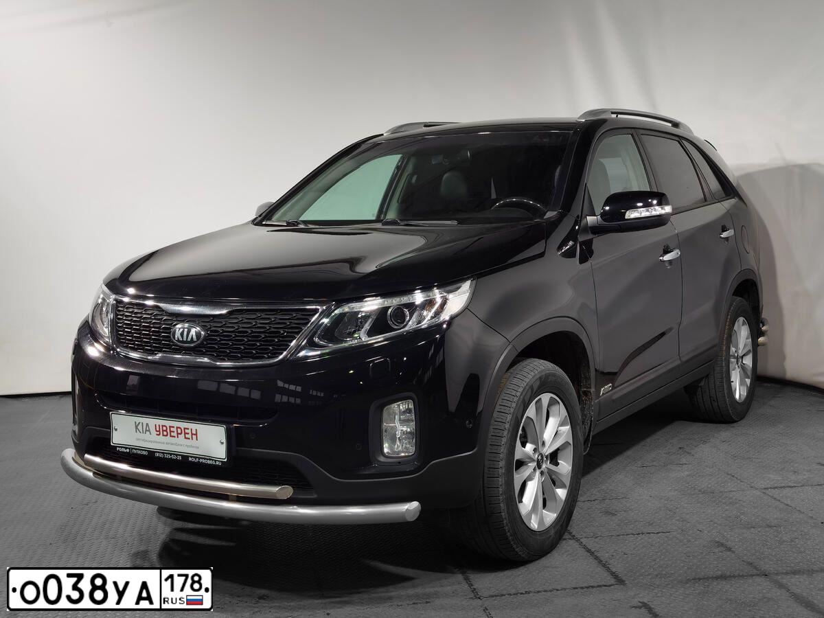 Фото автомобиля KIA SORENTO, 2017 — госномер М358КТ198. Цвет: ЧЕРНЫЙ