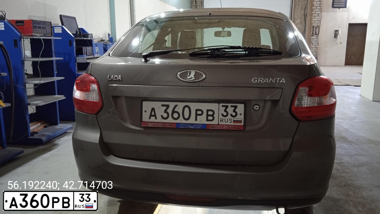 Фото автомобиля LADA 2191 GRANTA, 2017 — госномер А360РВ33. Цвет: ЗОЛОТИСТО-КОРИЧНЕВЫЙ