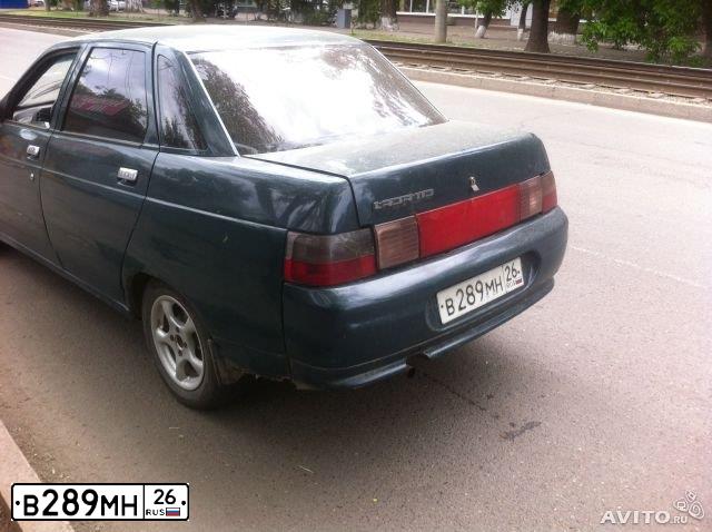 Фото автомобиля LADA 2110, 1997 — госномер В289МН26. Цвет: МУРЕНА|ЗЕЛЕНЫЙ