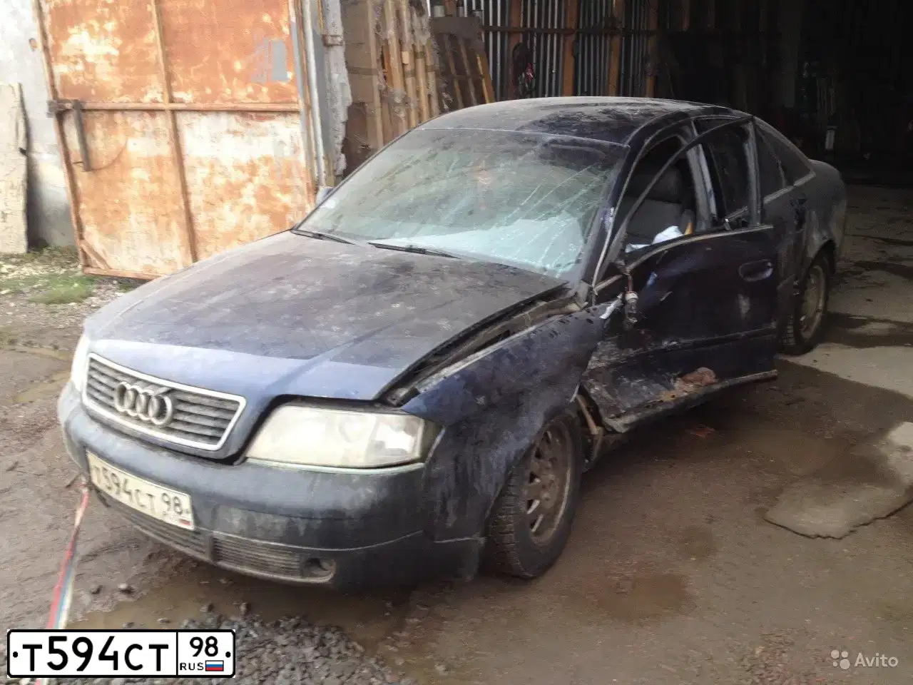 Фото автомобиля AUDI A6, 1998 — госномер Т594СТ98. Цвет: СИНИЙ
