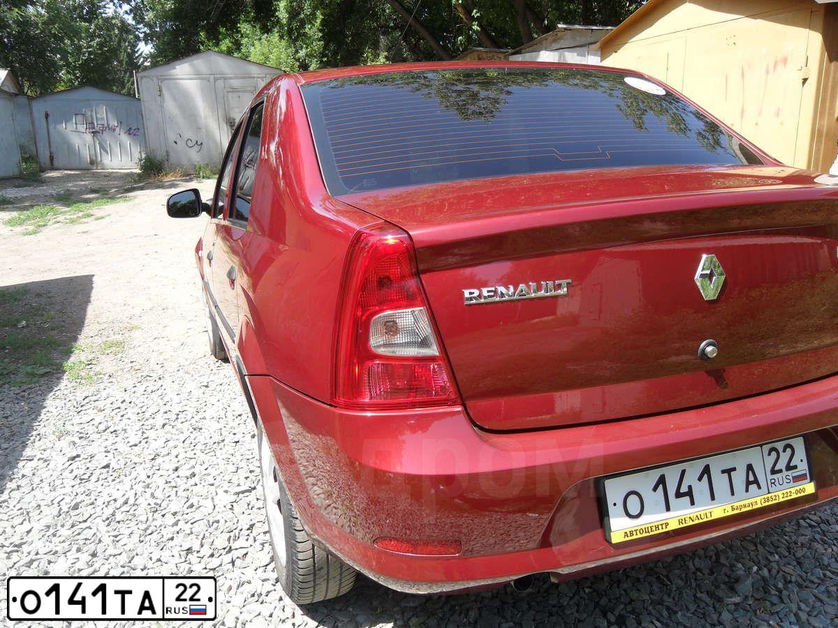 Фото автомобиля RENAULT LOGAN, 2011 — госномер О141ТА22. Цвет: КРАСНЫЙ