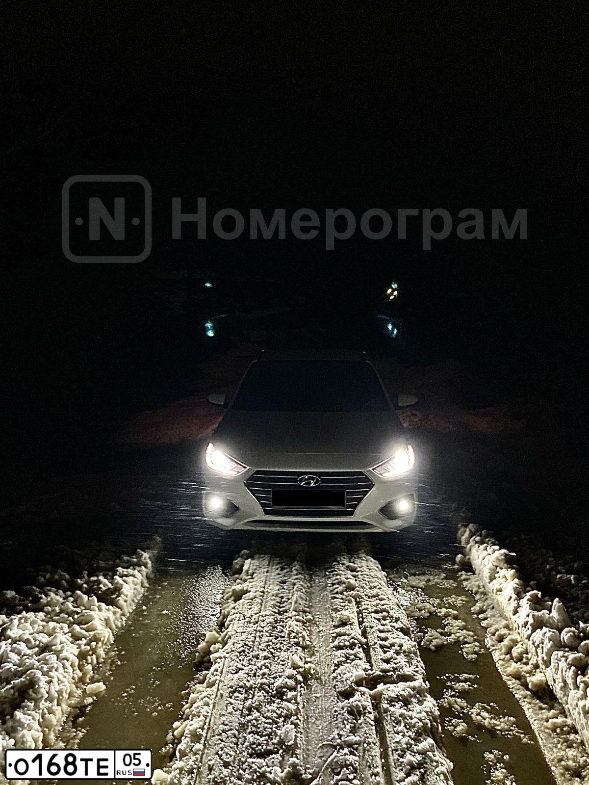 Фото автомобиля HYUNDAI SOLARIS, 2018 — госномер О168ТЕ05. Цвет: Белый