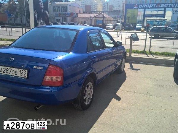 Фото автомобиля MAZDA 323, 2002 — госномер А287ОВ123. Цвет: СИНИЙ
