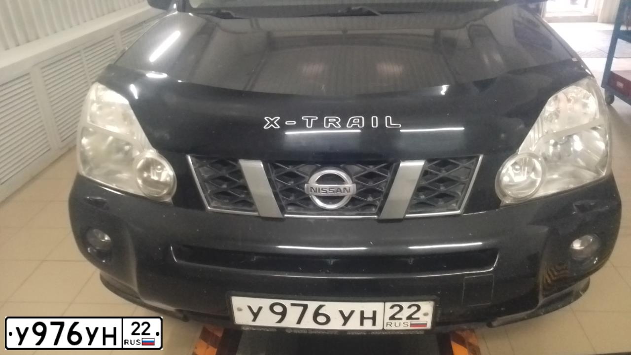 Фото автомобиля NISSAN X-TRAIL, 2008 — госномер У976УН22. Цвет: ЧЕРНЫЙ