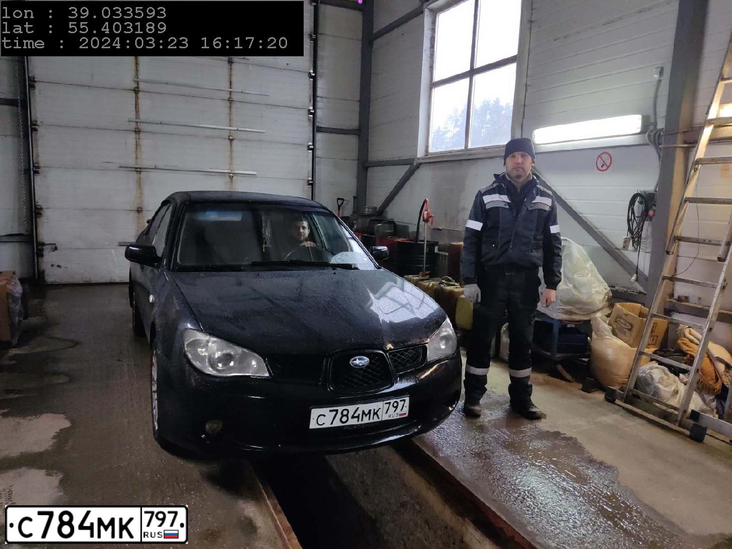 Фото автомобиля SUBARU IMPREZA, 2007 — госномер С784МК797. Цвет: ЧЕРНЫЙ