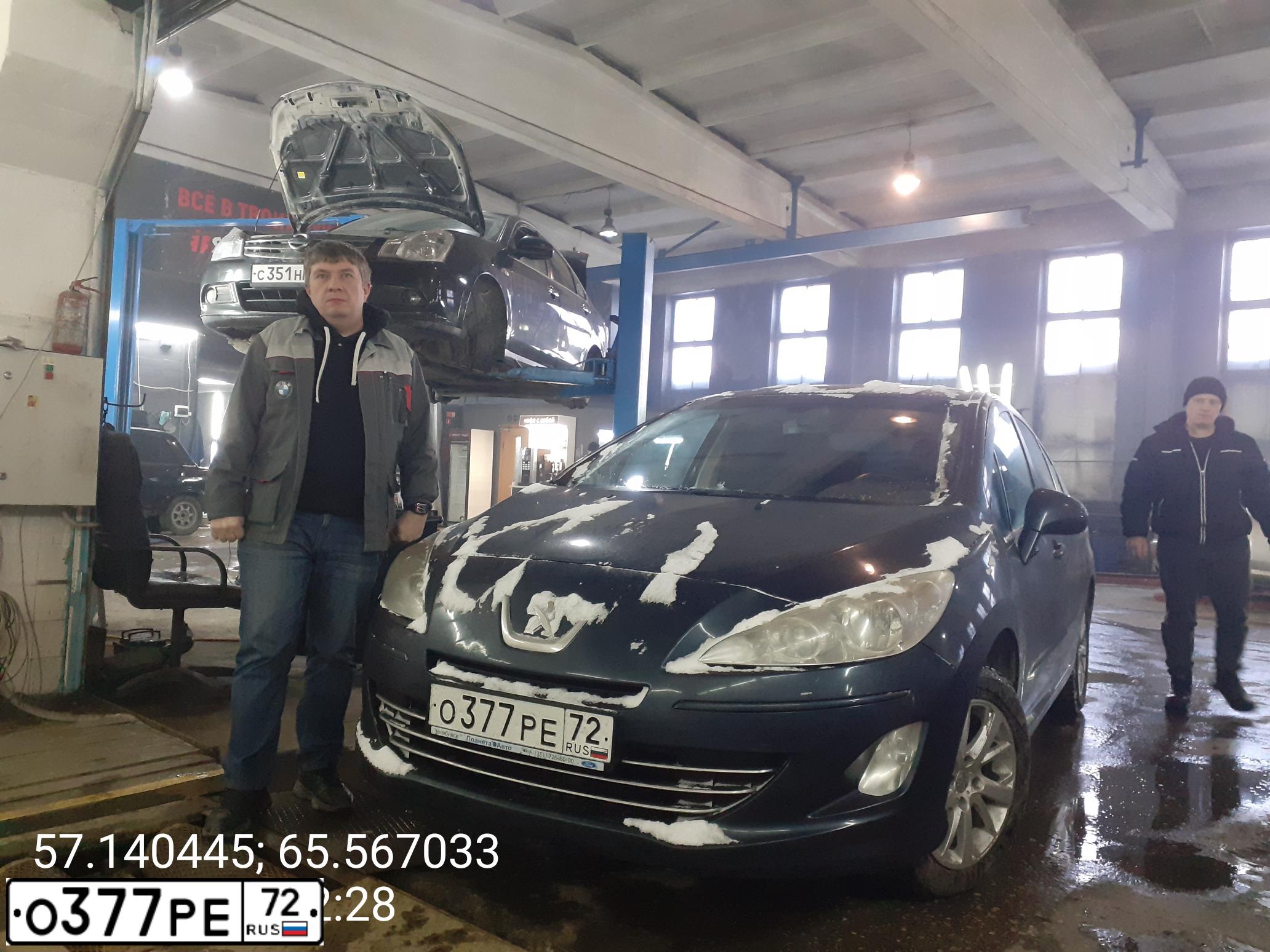 Фото автомобиля PEUGEOT 408, 2012 — госномер О377РЕ72. Цвет: ТЕМНО-СИНИЙ