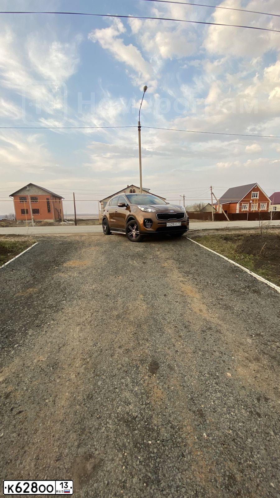 Фото автомобиля KIA SPORTAGE, 2016 — госномер С749МО58. Цвет: Коричневый