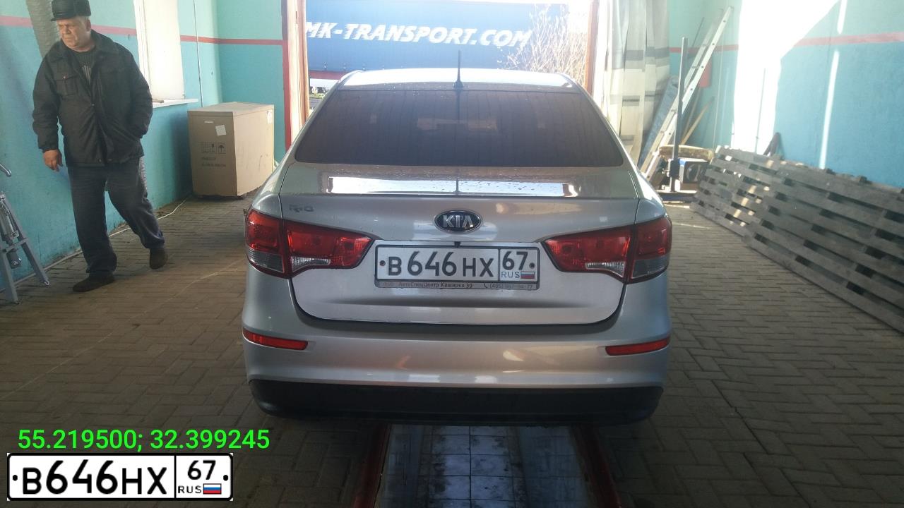 Фото автомобиля KIA RIO, 2016 — госномер В646НХ67. Цвет: СЕРЕБРИСТЫЙ