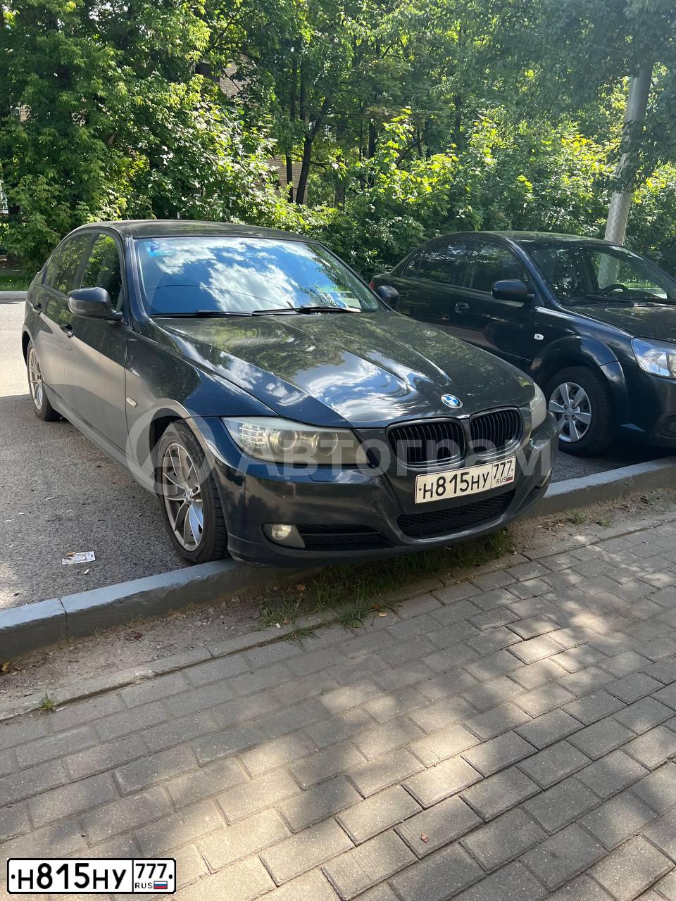 Фото автомобиля BMW SERIE 3, 2011 — госномер В636ЕЕ977. Цвет: ЧЕРНЫЙ