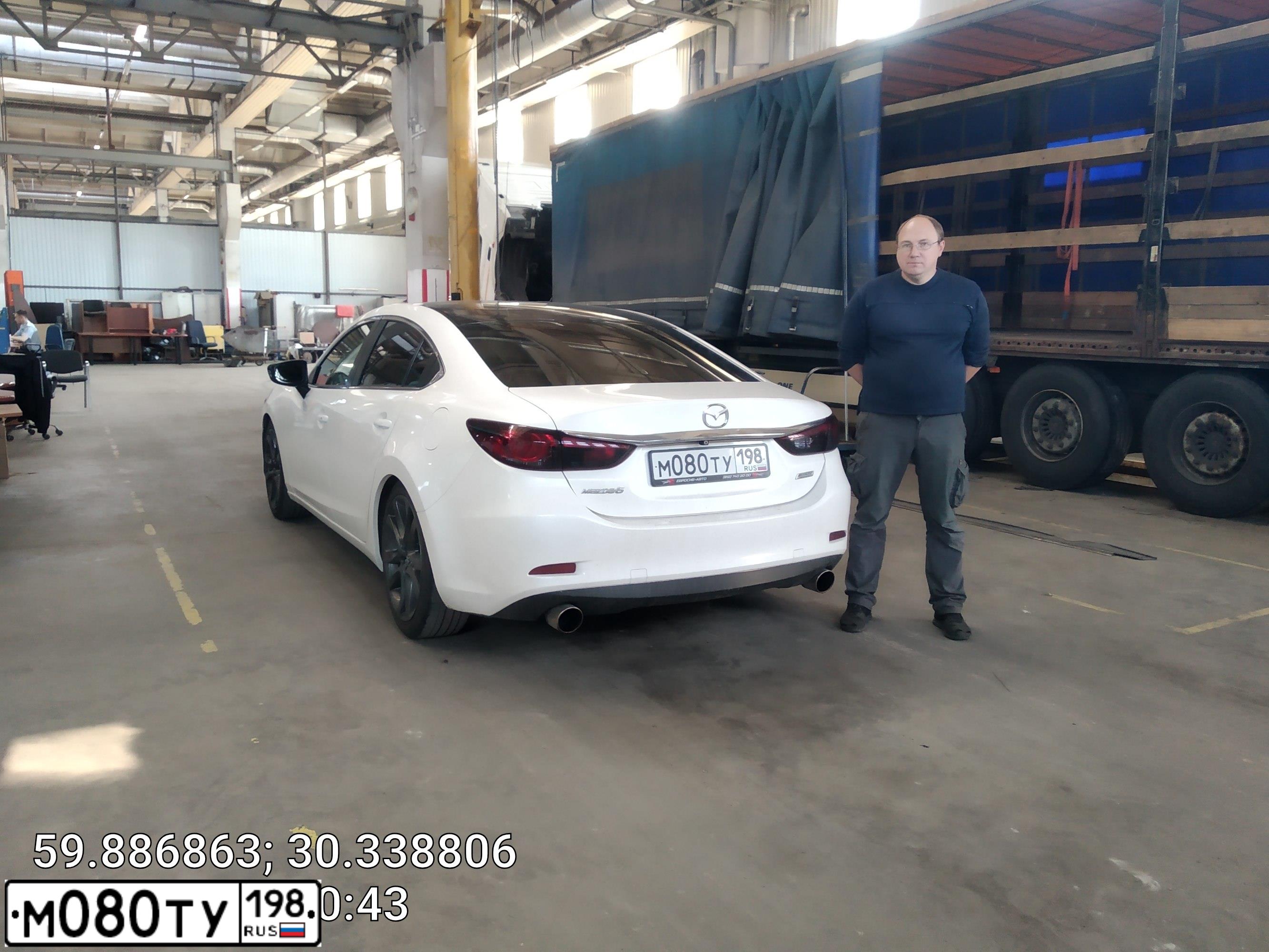 Фото автомобиля MAZDA 6, 2014 — госномер С606ХА178. Цвет: Белый