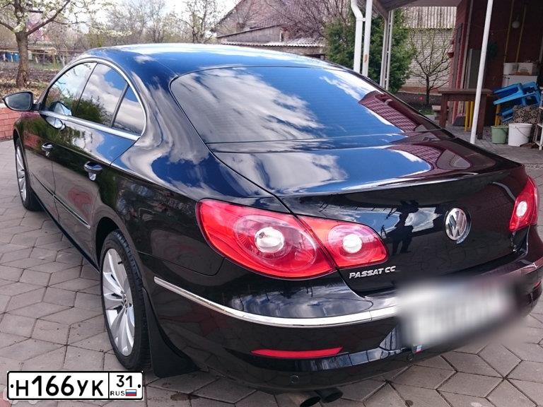 Фото автомобиля VOLKSWAGEN CC, 2010 — госномер Р777СМ31. Цвет: ЧЕРНЫЙ