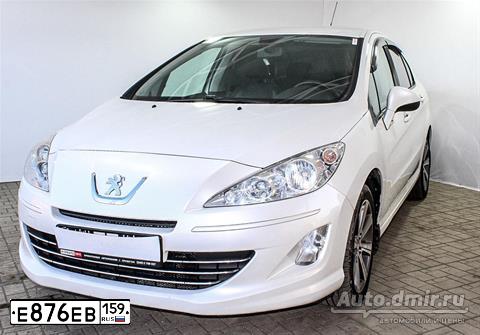 Фото автомобиля PEUGEOT 408, 2013 — госномер Е876ЕВ159. Цвет: БЕЛЫЙ