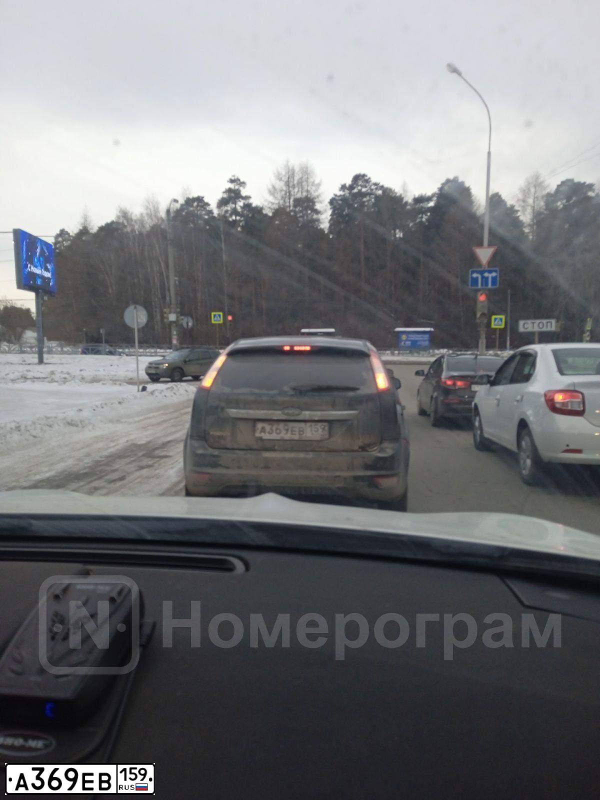 Фото автомобиля FORD FOCUS, 2008 — госномер А369ЕВ159. Цвет: ЧЕРНЫЙ