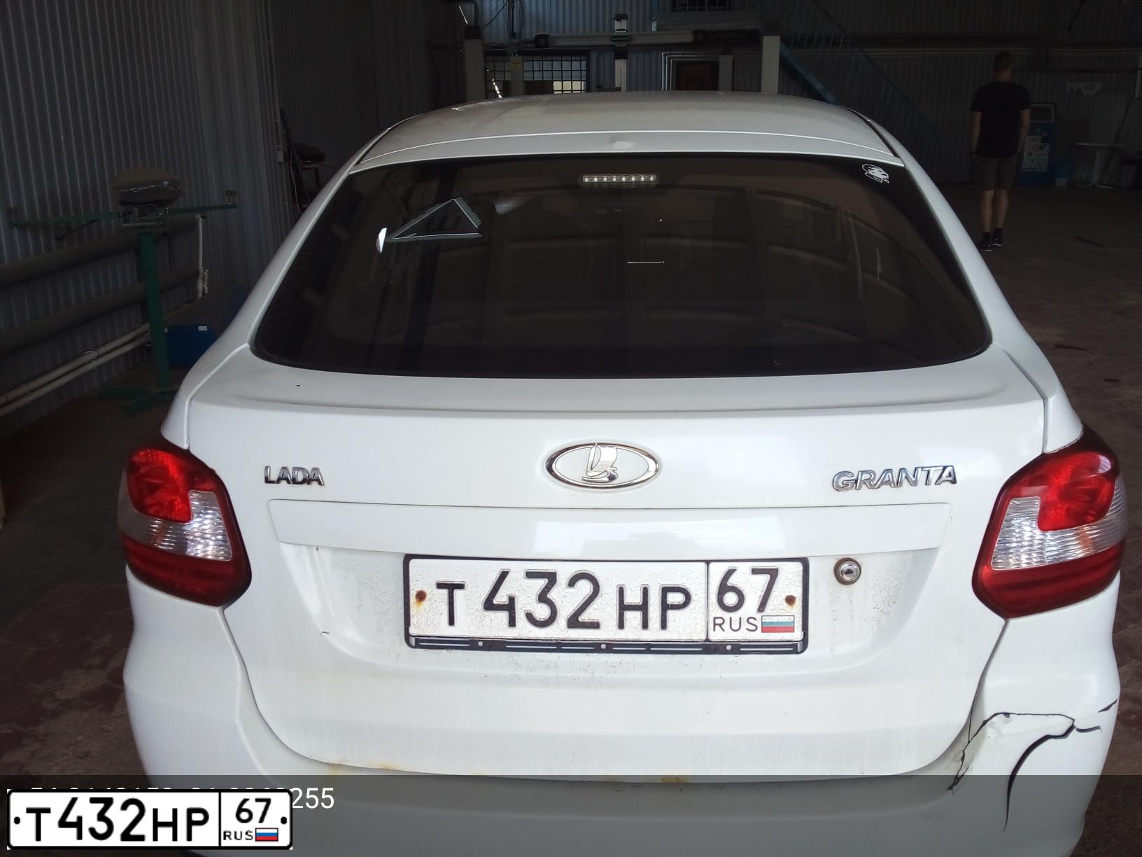Фото автомобиля LADA 2191 GRANTA, 2014 — госномер А105РА67. Цвет: Белый