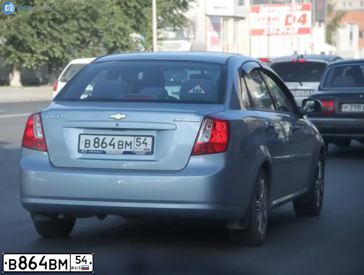 Фото автомобиля ШЕВРОЛЕКЛАНJ200ШЕВРОЛЕЛАЦЕТТИ, 2009 — госномер В864ВМ54. Цвет: ГОЛУБОЙ