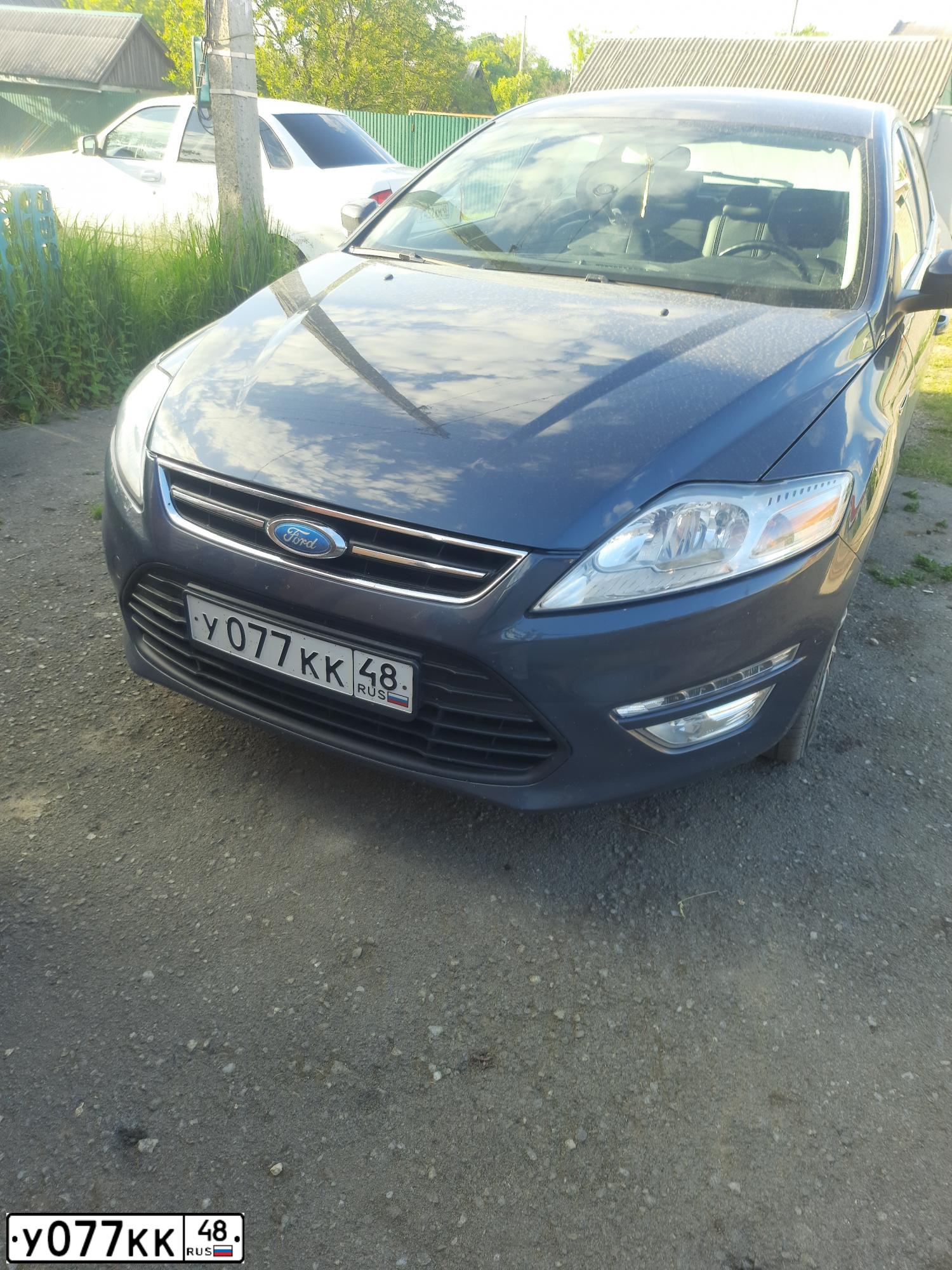 Фото автомобиля FORD MONDEO, 2011 — госномер У077КК48. Цвет: ТЕМНО-СЕРЫЙ