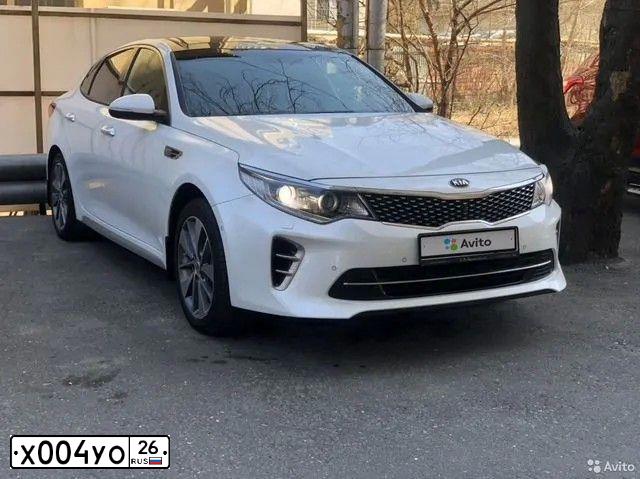 Фото автомобиля KIA MAGENTIS / OPTIMA, 2017 — госномер Т061СХ05. Цвет: Белый