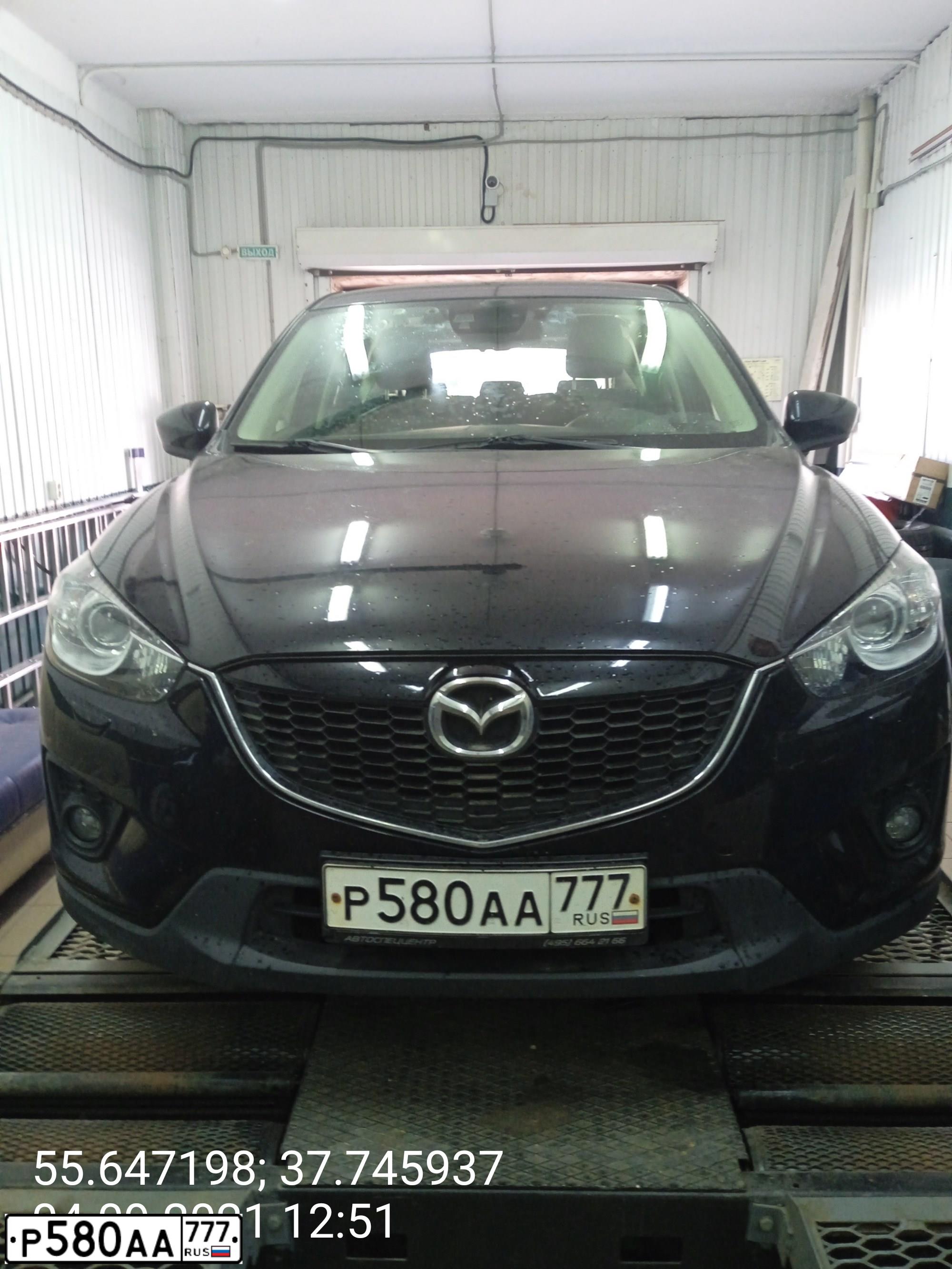 Фото автомобиля MAZDA CX-5, 2013 — госномер Р681МА977. Цвет: ЧЕРНЫЙ