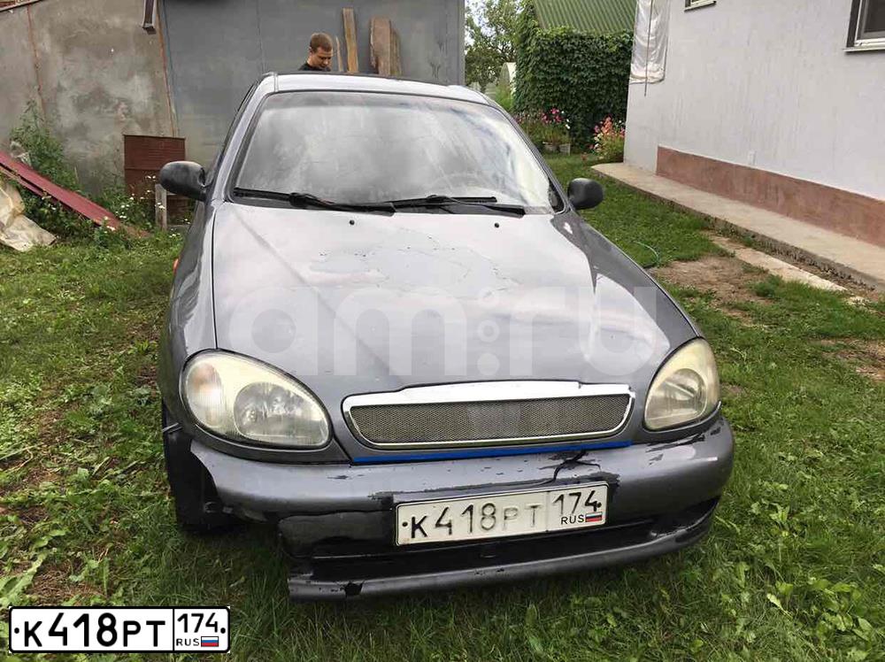 Фото автомобиля ZAZ Z LANOS, 2007 — госномер К418РТ174. Цвет: Серый