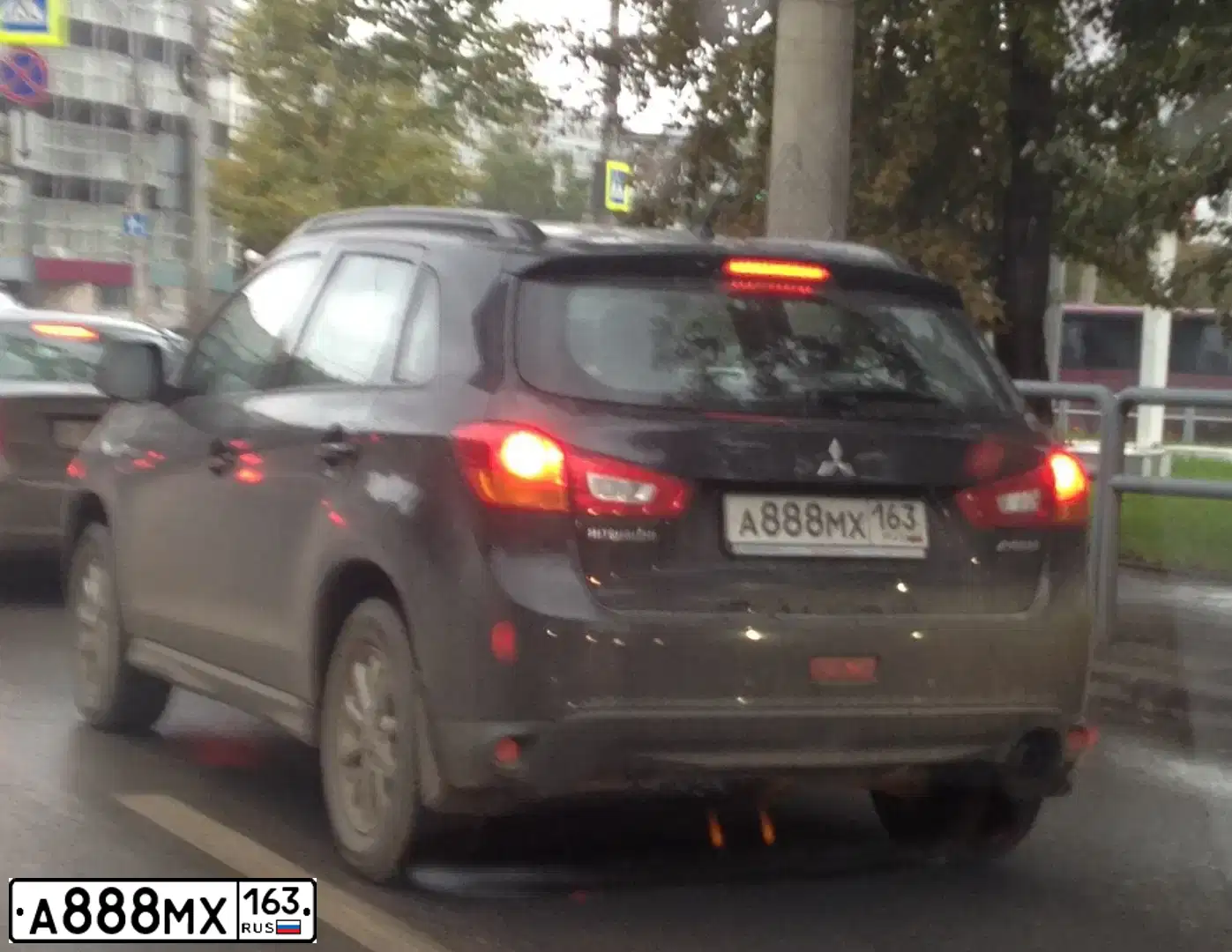 Фото автомобиля MITSUBISHI ASX, 2013 — госномер А888МХ163. Цвет: ЧЕРНЫЙ