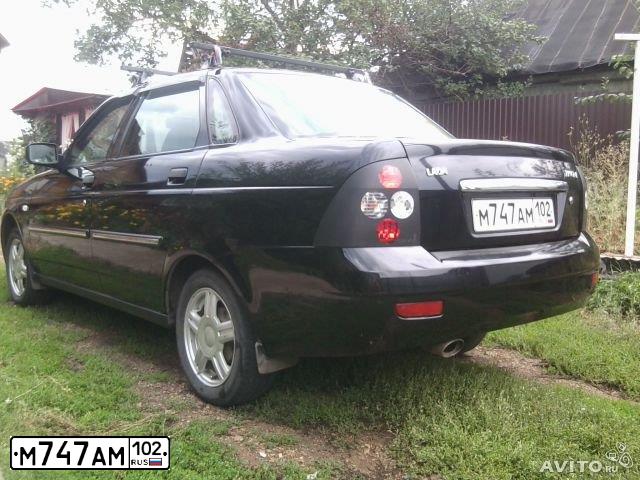 Фото автомобиля LADA 2170 PRIORA, 2009 — госномер М747АМ102. Цвет: Сине-Черный
