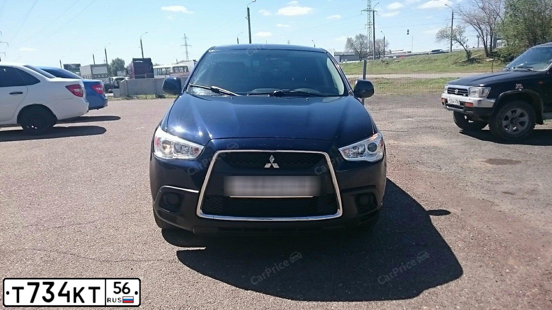 Фото автомобиля MITSUBISHI ASX, 2011 — госномер Т734КТ56. Цвет: синий