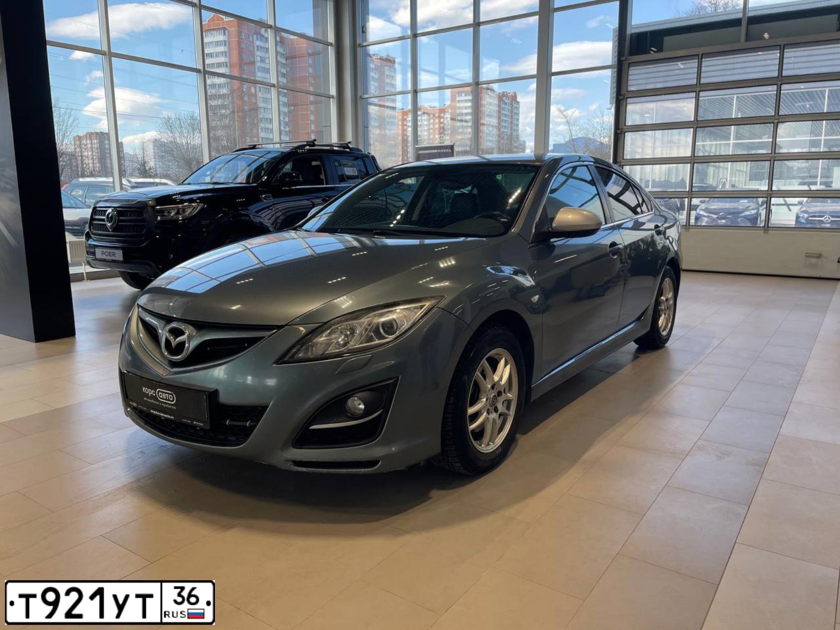 Фото автомобиля MAZDA 6, 2012 — госномер К937РР750. Цвет: темно-серый