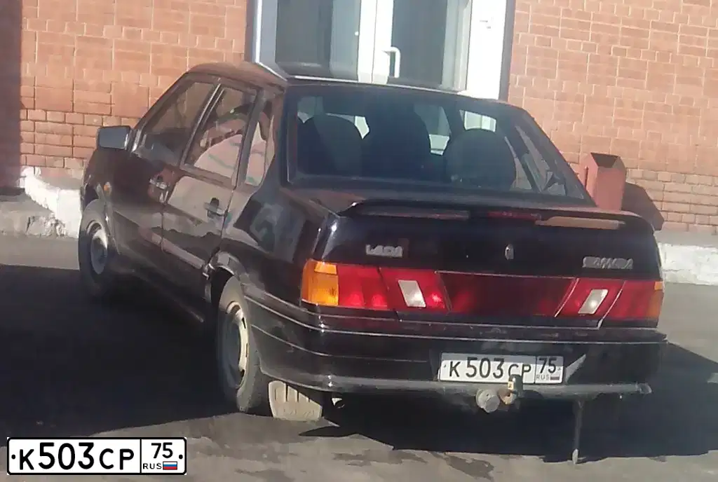 Фото автомобиля LADA 2115 SAMARA, 2012 — госномер Н016МХ75. Цвет: Сине-Черный