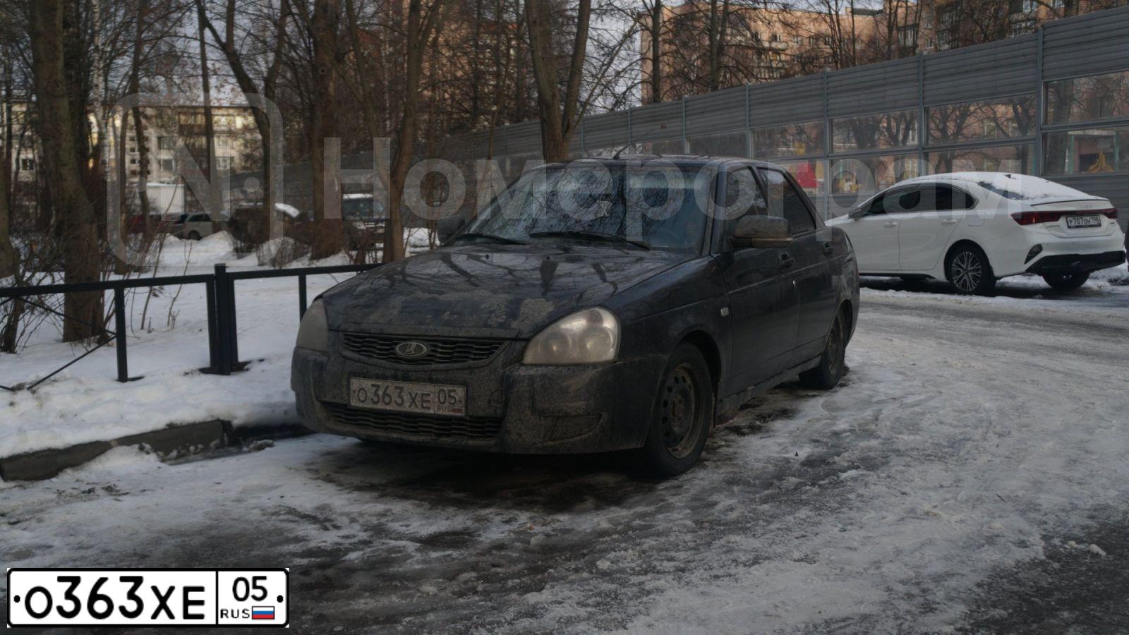 Фото автомобиля LADA 2170 PRIORA, 2010 — госномер О363ХЕ05. Цвет: Темно-зеленый