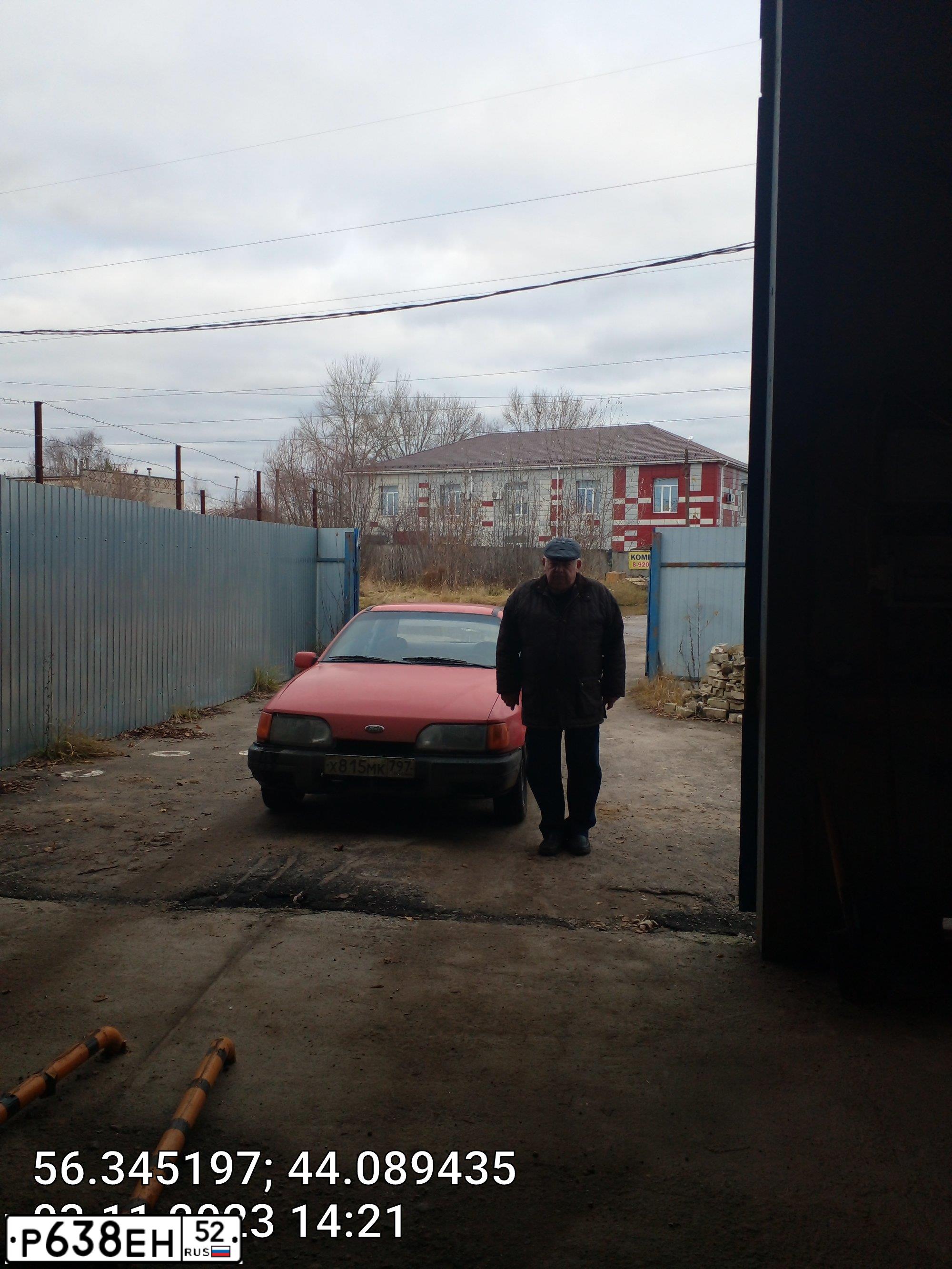 Фото автомобиля ФОРД СЬЕРА, 1988 — госномер А364МВ252. Цвет: Красный