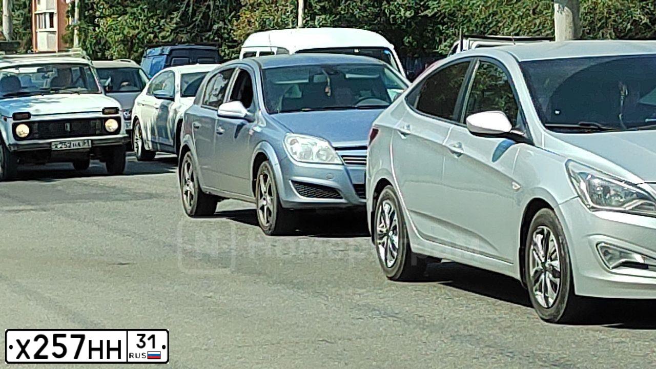 Фото автомобиля RENAULT DUSTER, 2014 — госномер Х257НН31. Цвет: СВЕТЛО-СЕРЫЙ