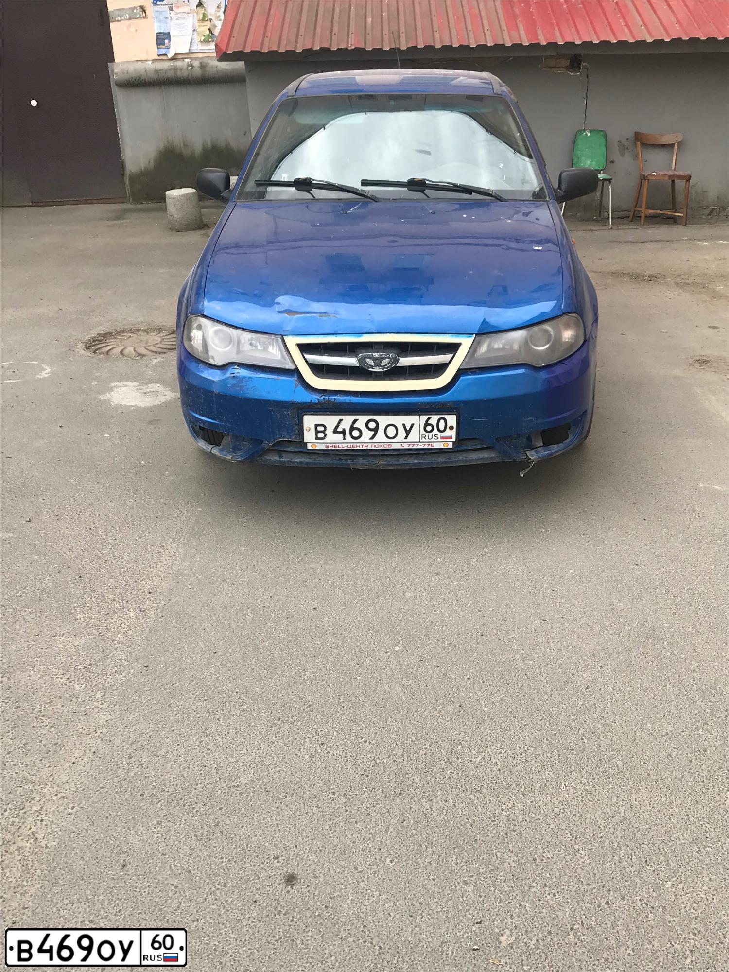 Фото автомобиля DAEWOO NEXIA, 2011 — госномер В469ОУ60. Цвет: СИНЕ-ГЛАЗУРИСТЫЙ