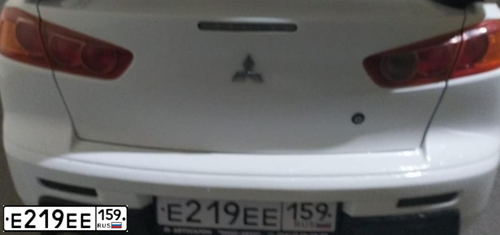 Фото автомобиля MITSUBISHI LANCER, 2008 — госномер Н619СВ196. Цвет: Белый