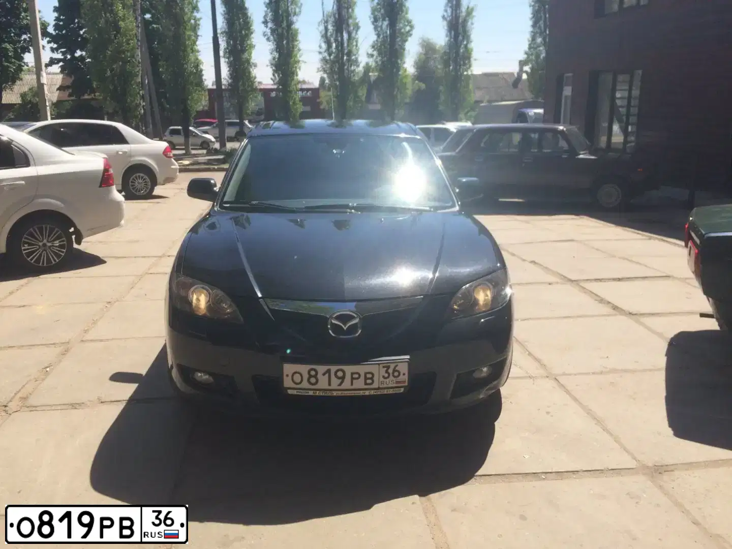 Фото автомобиля MAZDA 3, 2008 — госномер С292ВУ136. Цвет: ЧЕРНЫЙ