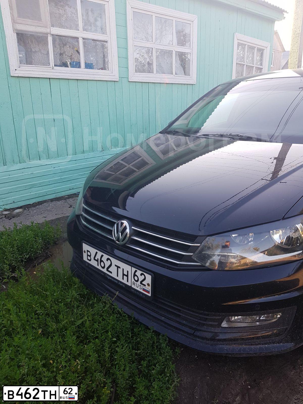 Фото автомобиля VOLKSWAGEN POLO, 2015 — госномер В462ТН62. Цвет: ЧЕРНЫЙ