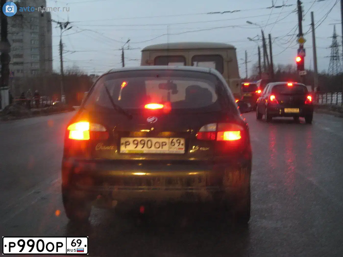 Фото автомобиля ZAZ CHANCE, 2011 — госномер Р990ОР69. Цвет: ЧЕРНЫЙ