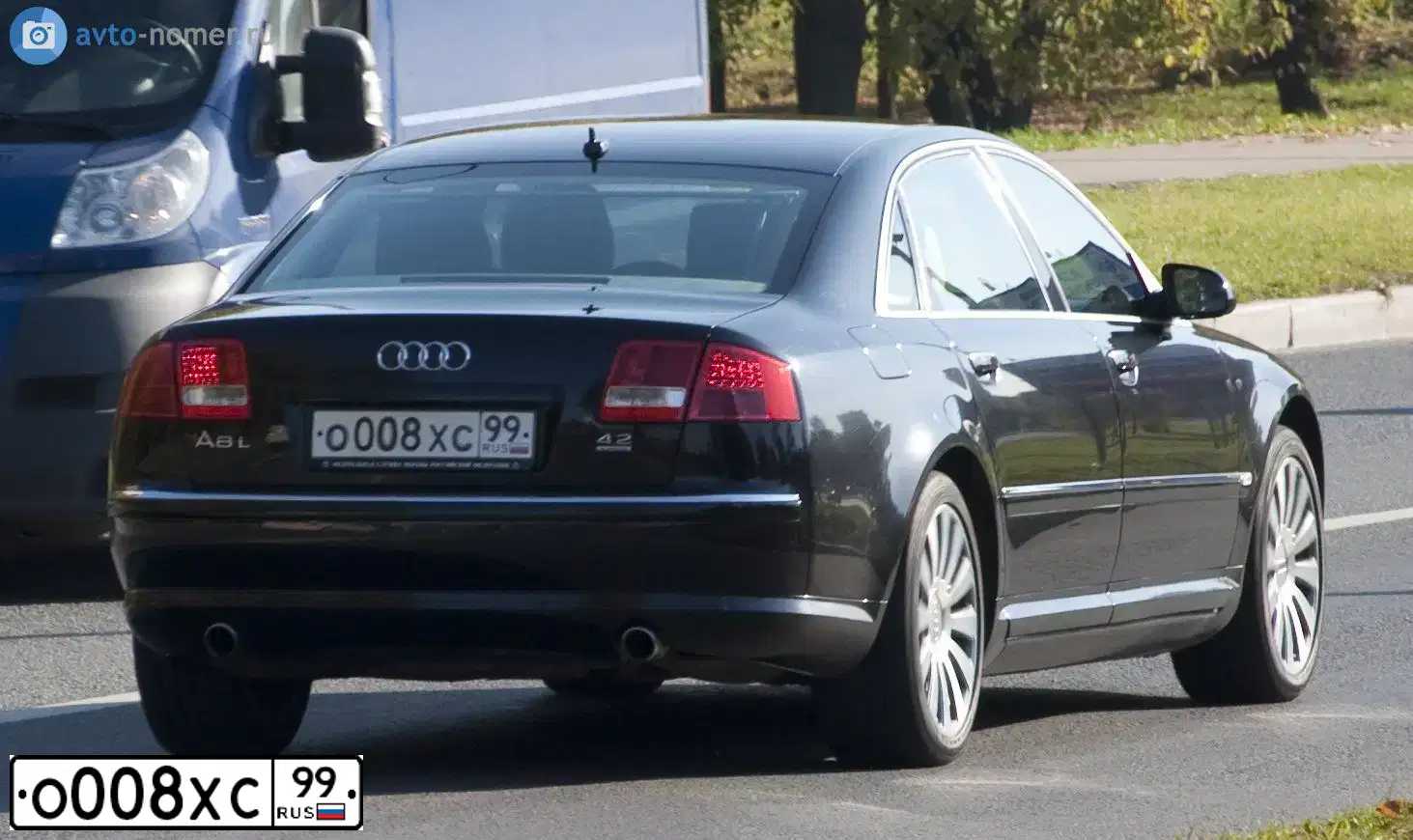 Фото автомобиля AUDI A8, 2006 — госномер А672СХ196. Цвет: ЧЕРНЫЙ