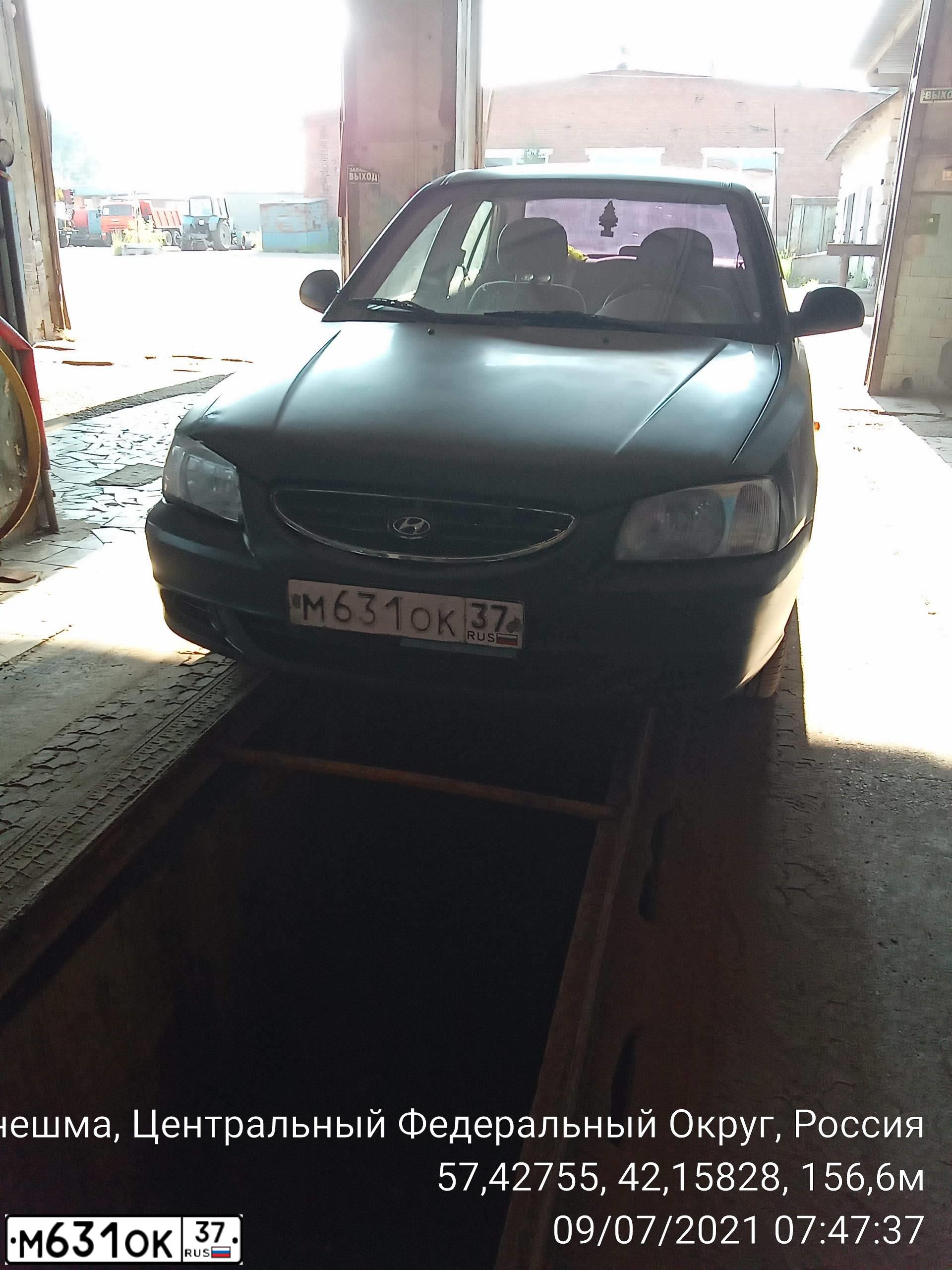 Фото автомобиля TAGAZ ACCENT, 2008 — госномер М631ОК37. Цвет: ЧЕРНЫЙ