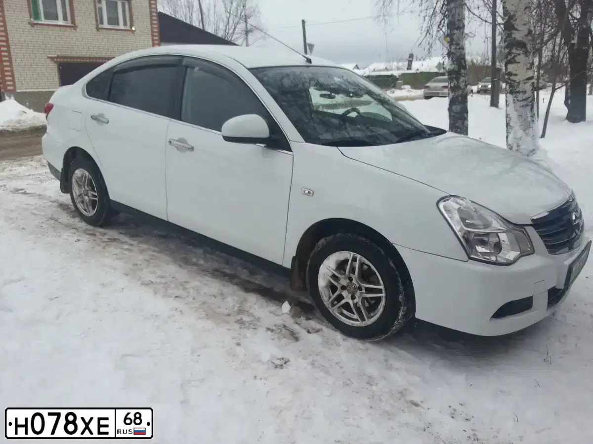 Фото автомобиля NISSAN ALMERA, 2014 — госномер С490ВН68. Цвет: Белый