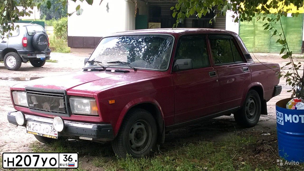 Фото автомобиля LADA 2107, 2007 — госномер К262СС68. Цвет: ВИШНЕВЫЙ