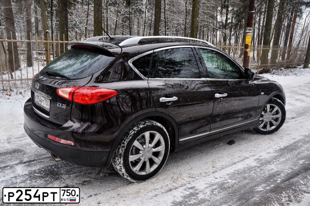 Фото автомобиля INFINITI QX50 /EX/, 2008 — госномер Н555ЕХ11. Цвет: ТЕМНО-БОРДОВЫЙ